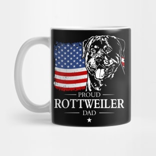 Proud Rottweiler Dad American Flag patriotic Rottie dog Mug